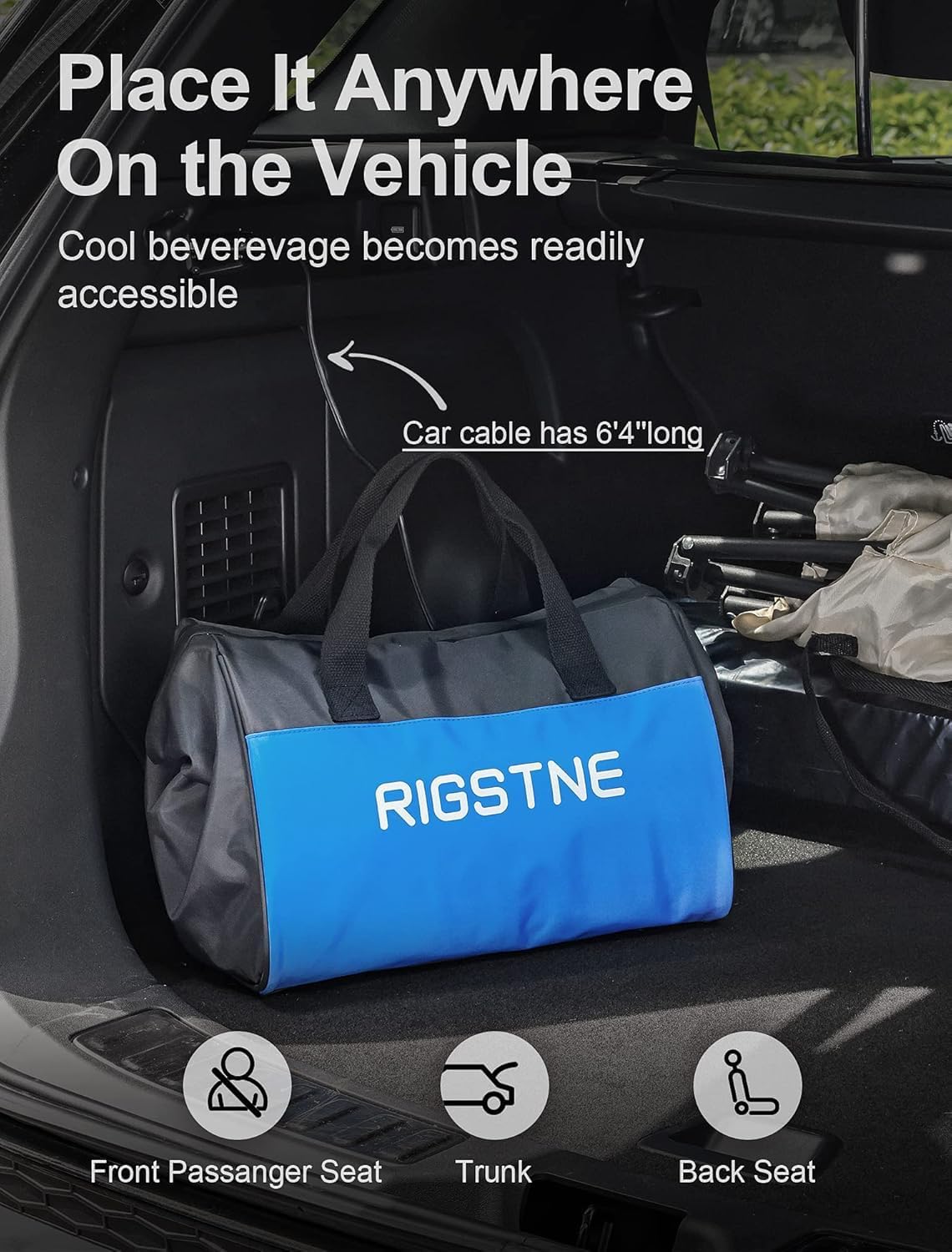 Portable Electric Cooler Bag, 18L Plug in Cooler Warmer for car - Image 3