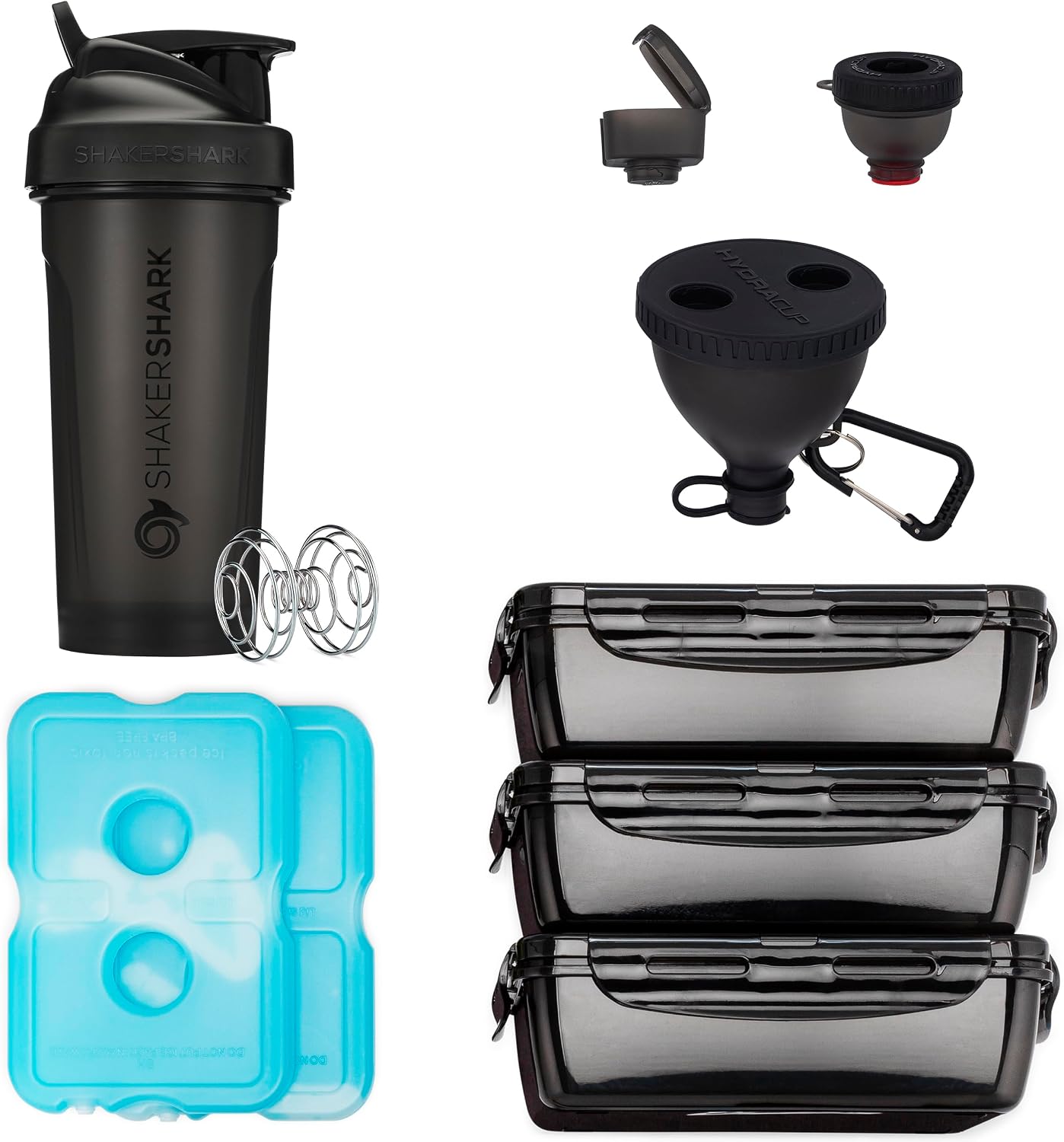 Hydra Cup 10-Piece Insulated Lunch Box with Meal Prep Containers (Black) - Image 3